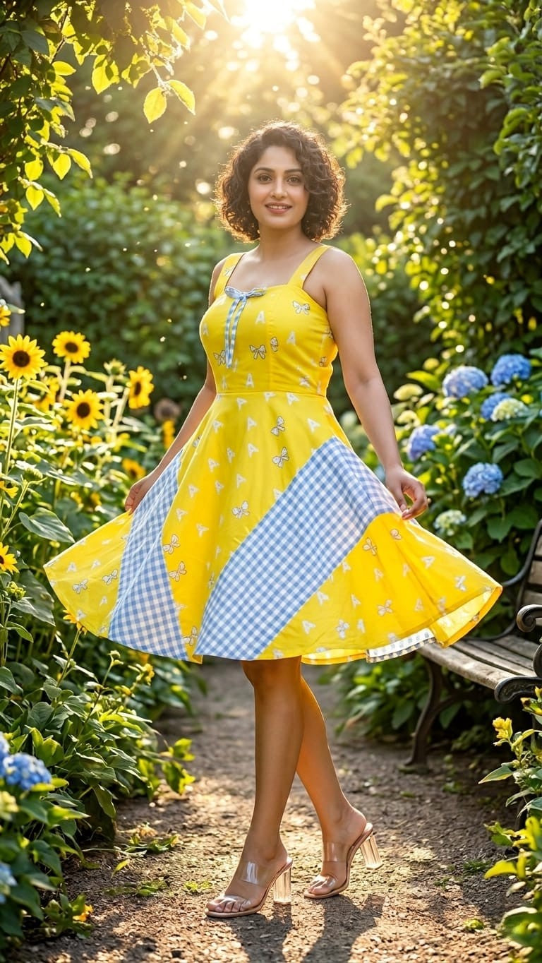 V&M Vogue Alphabet Statement Dress – Vintage Lemon Yellow